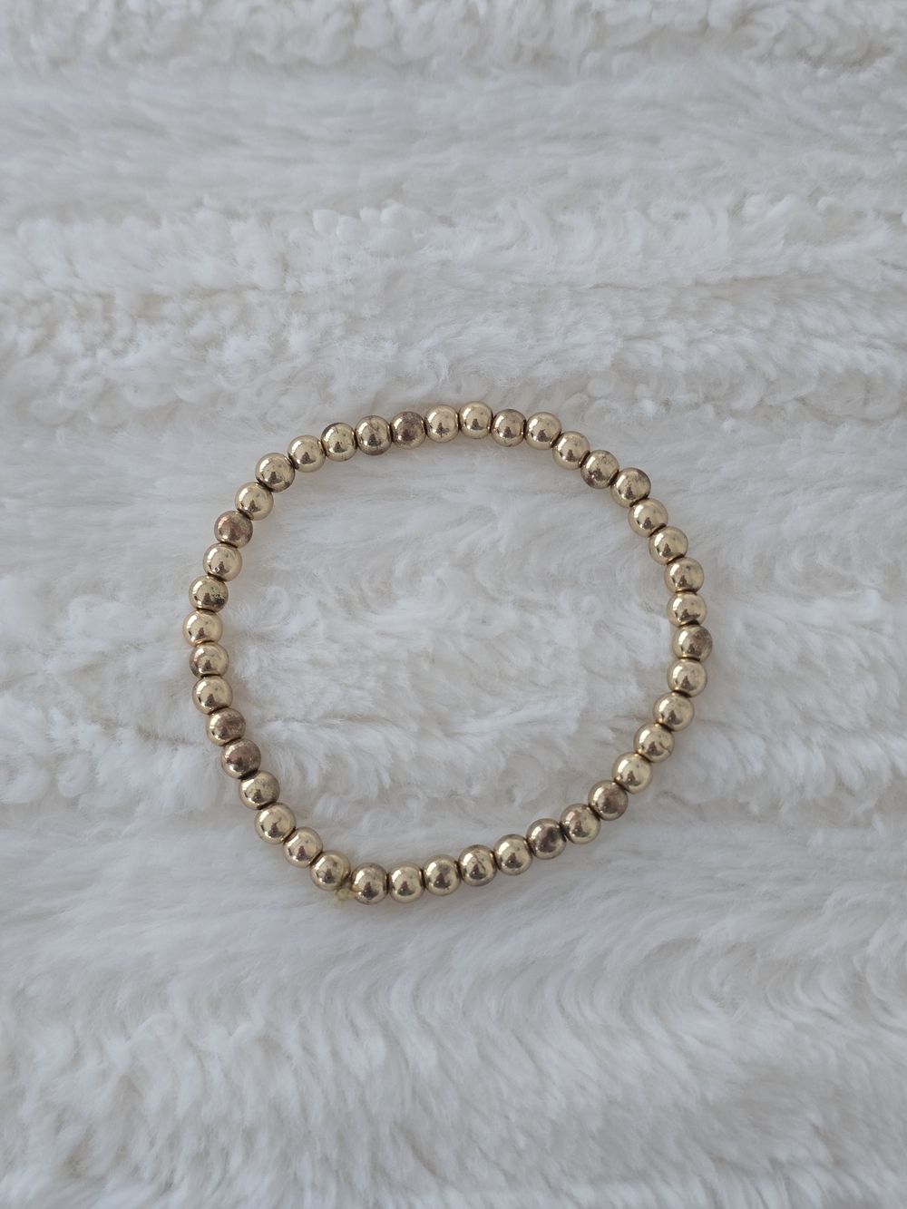 Gold Beaded Stretch Bracelet - Women Jewelry